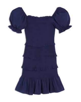 Girls' Laila Puff Sleeve Tiered Smocked Dress - Big Kid