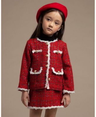 Girls' Tweed Jacket Set - Big Kid