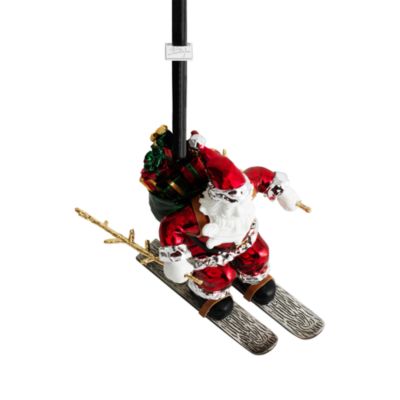 Skiing Santa Ornament