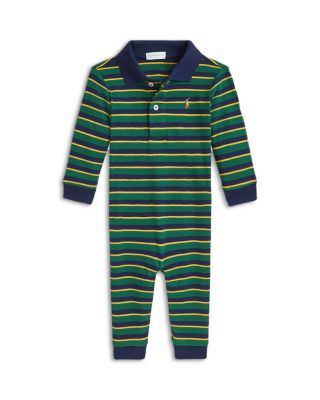 Ralph Lauren - Boys' Striped Soft Polo Coverall - Baby