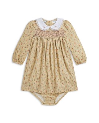Ralph Lauren - Girls' Cotton Embroidered Hand Smocked Sundress & Bloomers Set - Baby