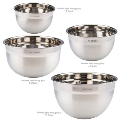 Stainless Steel Mixing Bowls, Set of 4
