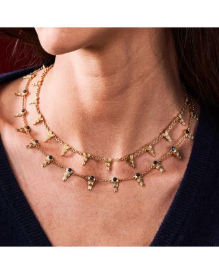 Cleopatra Ra Sunray Collar Necklace, 16-18"