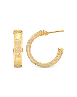 Cleopatra Textured Medium Hoop Earrings