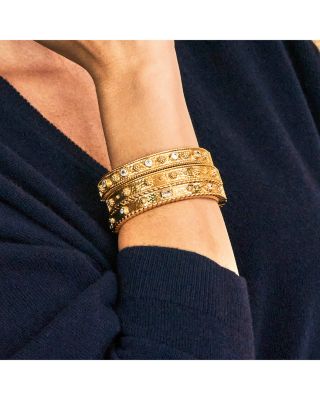 Berry Gem Classic Cubic Zirconia & Gilded Berries Bangle Bracelet