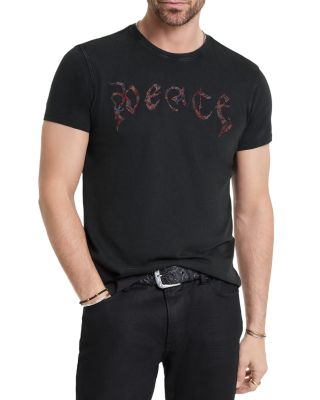 John Varvatos - Peace Embroidered Tee