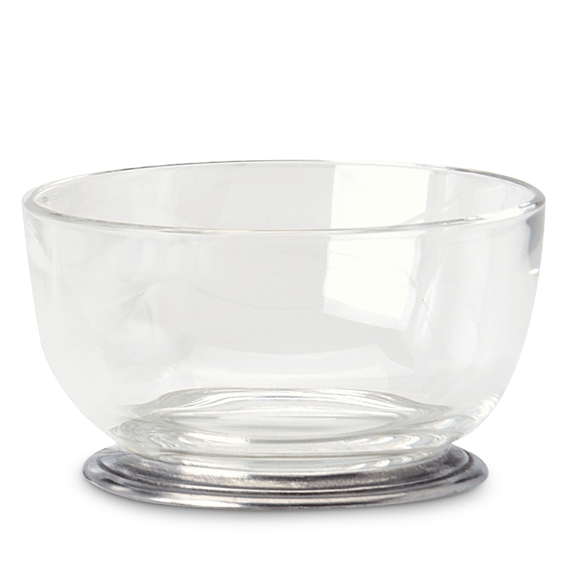 Match Round Crystal Bowl In Pewter