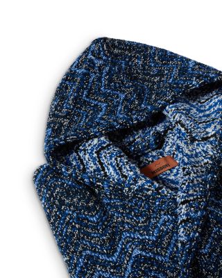 Azul Hooded Chevron Bathrobe