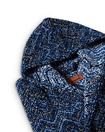 Azul Hooded Chevron Bathrobe