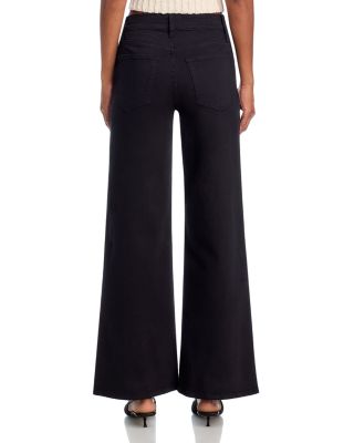 Le Slim High Rise Palazzo Jeans in Black