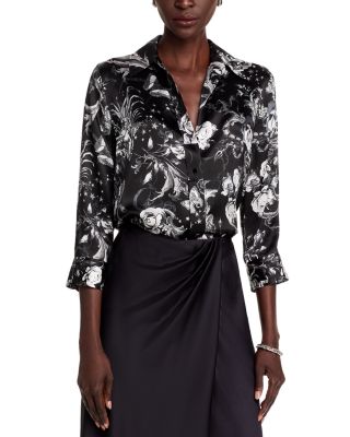 L'AGENCE - Dani Silk Floral Blouse