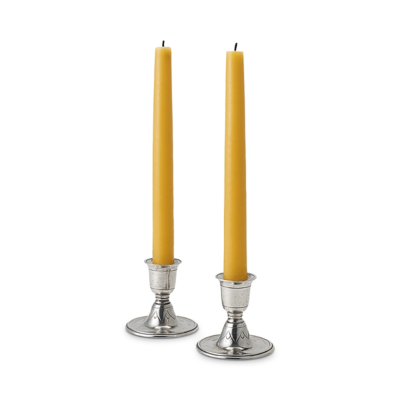 MATCH SHORT CANDLESTICK, SET OF 2