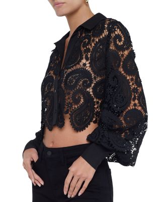 Odelia Lace Crop Blouse