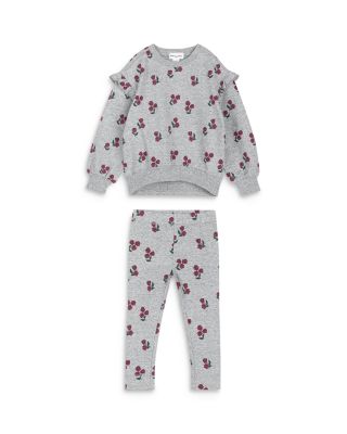 Miles The Label - Girls' Roses Ruffle Top & Leggings Set - Baby