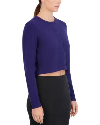 Cropped Crewneck Cardigan