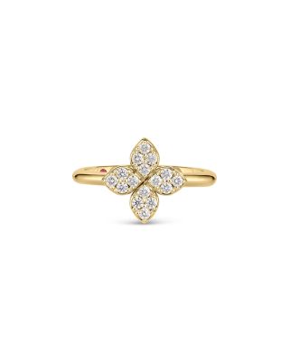 Roberto Coin 18K Yellow Gold Love in Verona Diamond Flower Ring