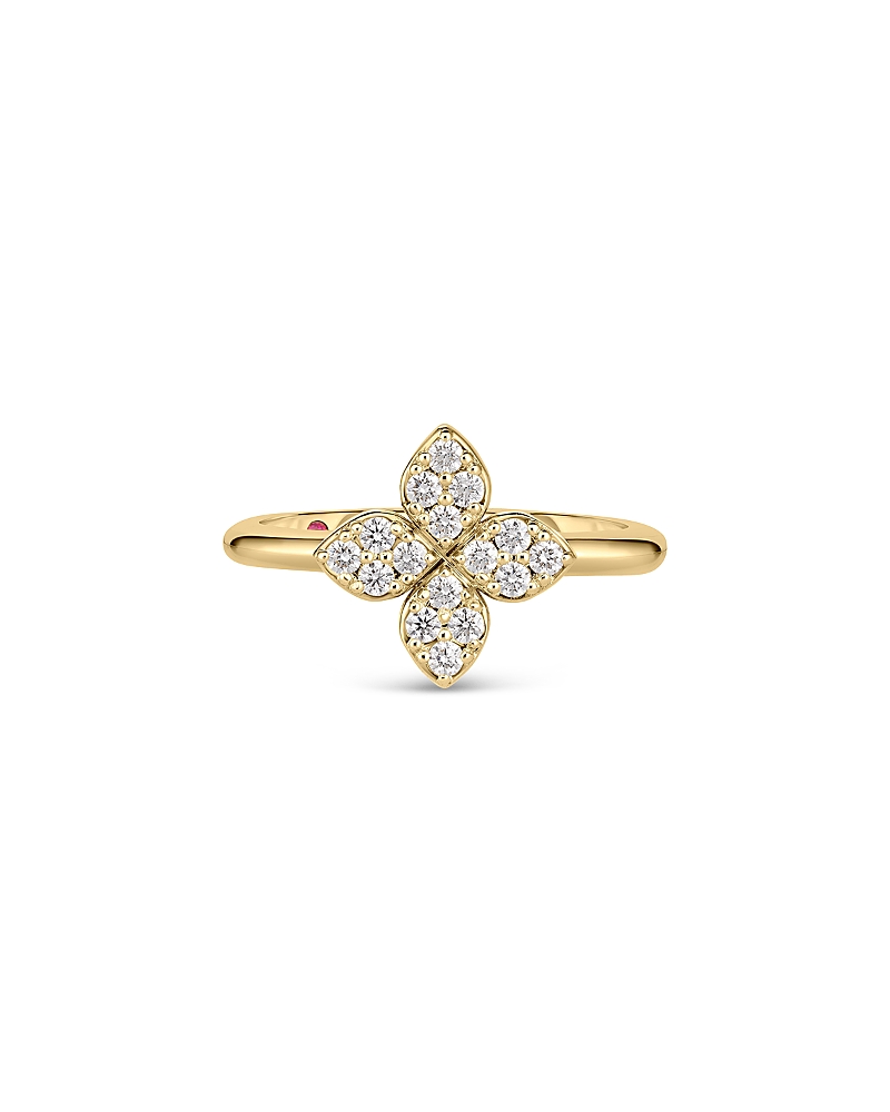 Roberto Coin 18K Yellow Gold Love in Verona Diamond Flower Ring