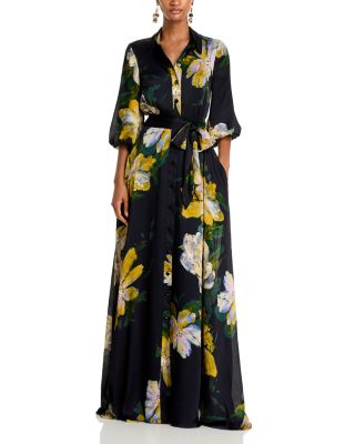 Teri Jon by Rickie Freeman - Floral Print Maxi Dress