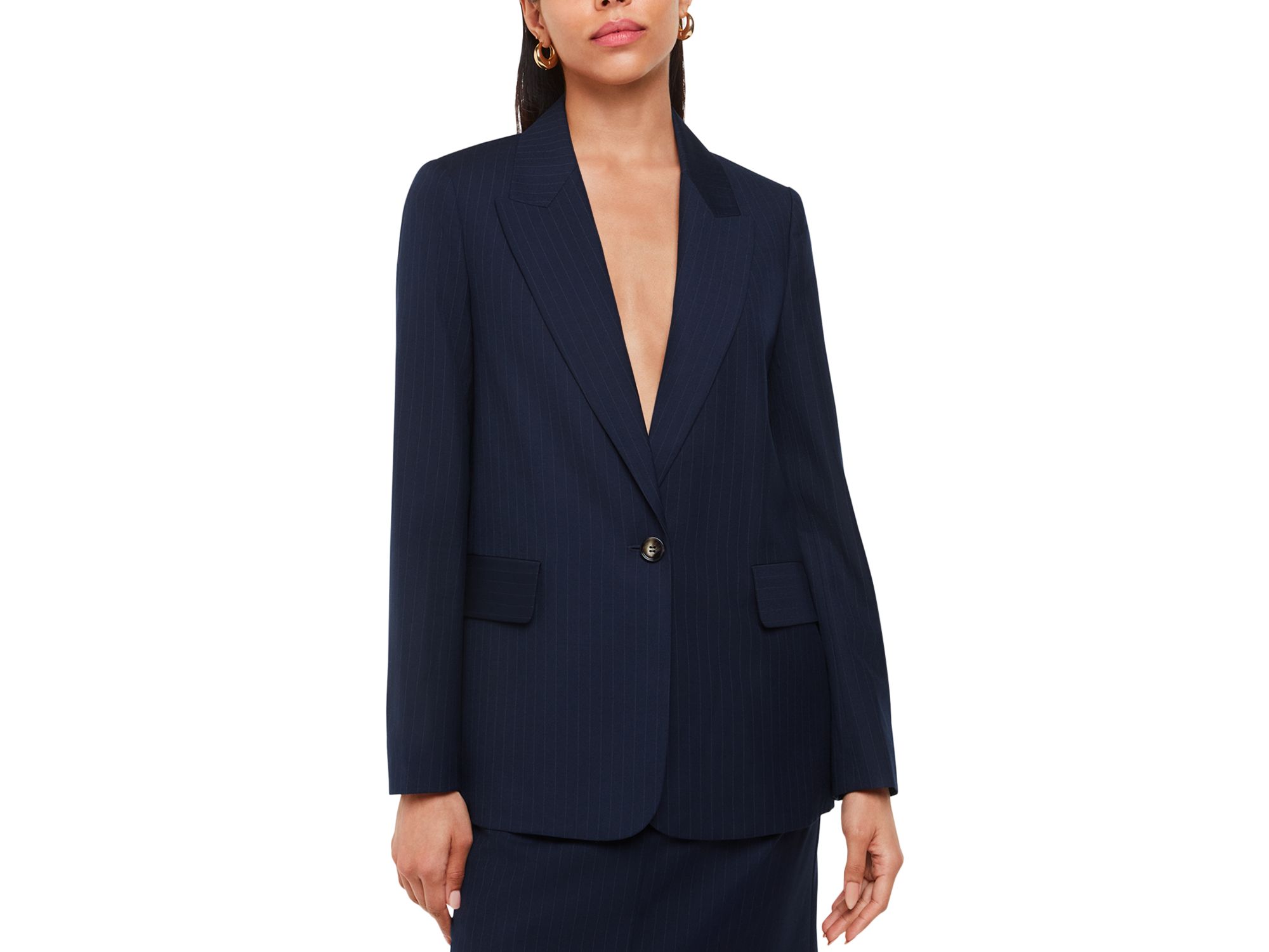 Pinstriped Blazer - Image 1