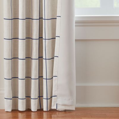 Brighton Windowpane Plaid Blackout Window Curtain Panel, 52" x 108"