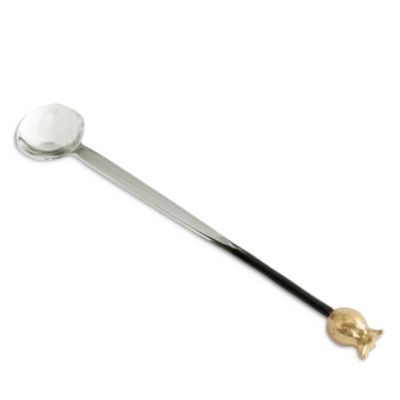 Pomegranate Silver and Gold Tone Coffee Pot with Spoon