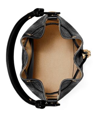 T Monogram Leather Bucket Bag