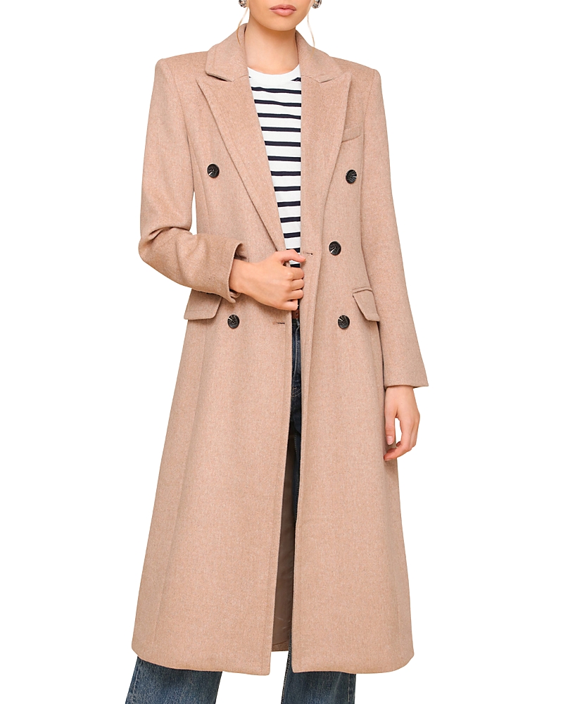 Avec Les Filles Hourglass Coat In Camel