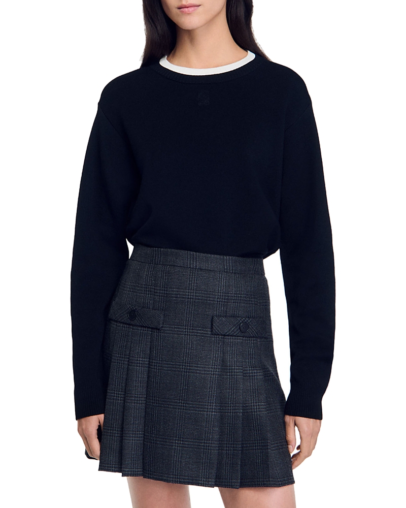 Sandro Nimbus Wool-blend Sweater In Black