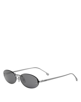 Fendi First Crystal Oval Sunglasses, 54mm