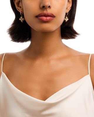 18K Yellow Gold Love in Verona Diamond Flower Drop Earrings - Exclusive