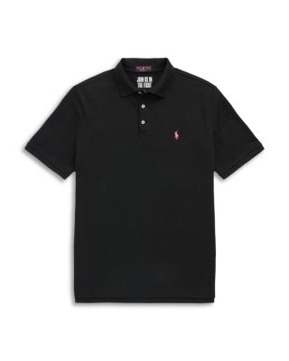 Cotton Stretch Mesh Pink Pony Classic Fit Polo Shirt