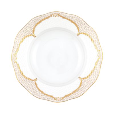Canton Gold Rim Soup Plate