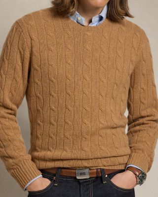 Cashmere Cable Knit Crewneck Sweater