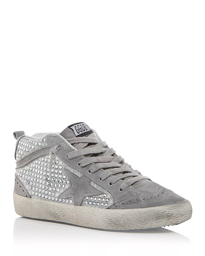 Golden Goose Unisex Mid Star Embellished Mid Top Sneakers