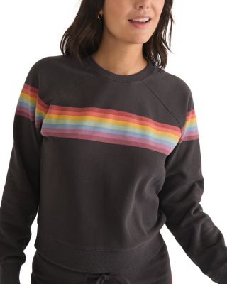 Marine Layer Anytime Rainbow Striped Sweatshirt Bloomingdale's