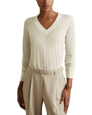 REISS - Evelyn V Neck Top