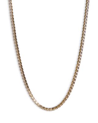 Argento Vivo Tennis Cubic Zirconia Choker Necklace in 18k Gold Plated Sterling Silver, 13-16