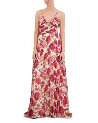 BCBGMAXAZRIA - Pleated Floral Dress