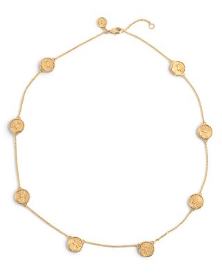 Anabel Aram - Butterfly Coin Necklace, 17.5"