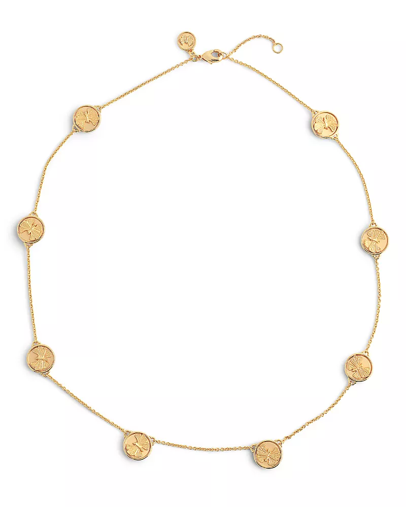 Anabel Aram Butterfly Coin Necklace, 17.5