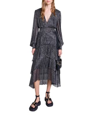 Maje - Ruffinitya Shimmer Dress