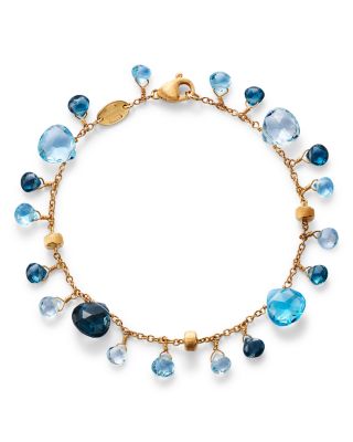 Marco Bicego - 18K Yellow Gold Paradise Topaz Swiss Blue & London Blue Topaz Dangle Bracelet