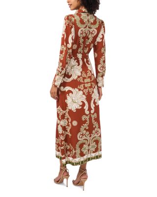 Printed Border Shirt Dress