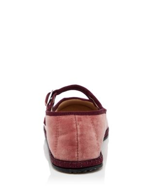 Women's Mary Jane Velvet Ballet Flats