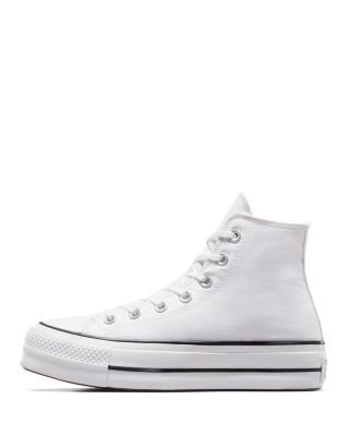 Women's Chuck Taylor All Star Hi Top Black & White Platform Sneakers