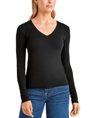 Splendid V Neck Jersey Tee