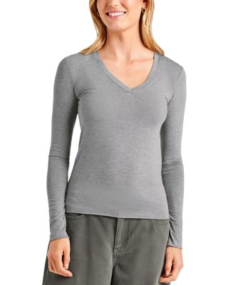 Splendid V Neck Jersey Tee