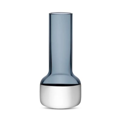 Nude Glass - Contour Bud Vase, Steel Blue