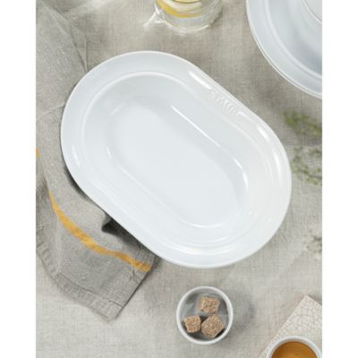 10&amp;quot; Oval Serving Dish, White