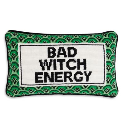 Bad Witch Energy Needlepoint Decorative Pillow - Exclusive